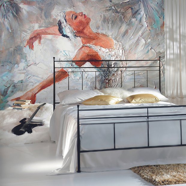 Origin Murals Ballerina Grey wall mural, UK version
