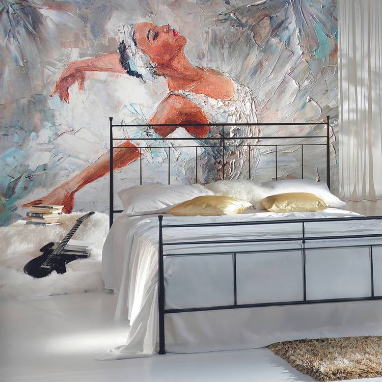 Origin Murals Ballerina Grey wall mural, UK version