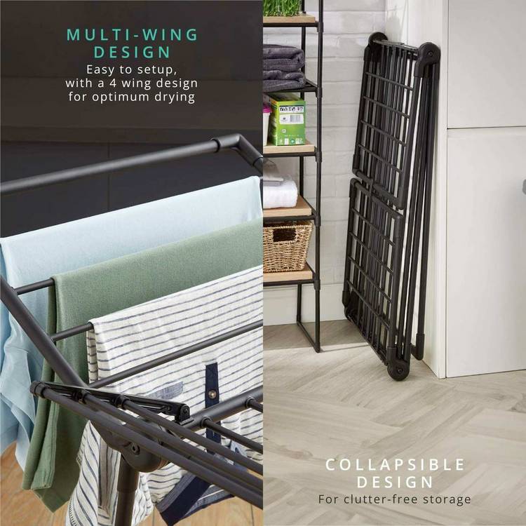 Swan Stealth Winged Jumbo Indoor Airer 19m (British brand)