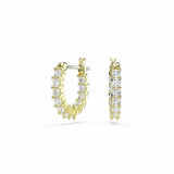 Argos Swarovski Matrix Vittore Gold Tone Plated Hoop Earrings 15mm Drop- Buy online at McGrocer
