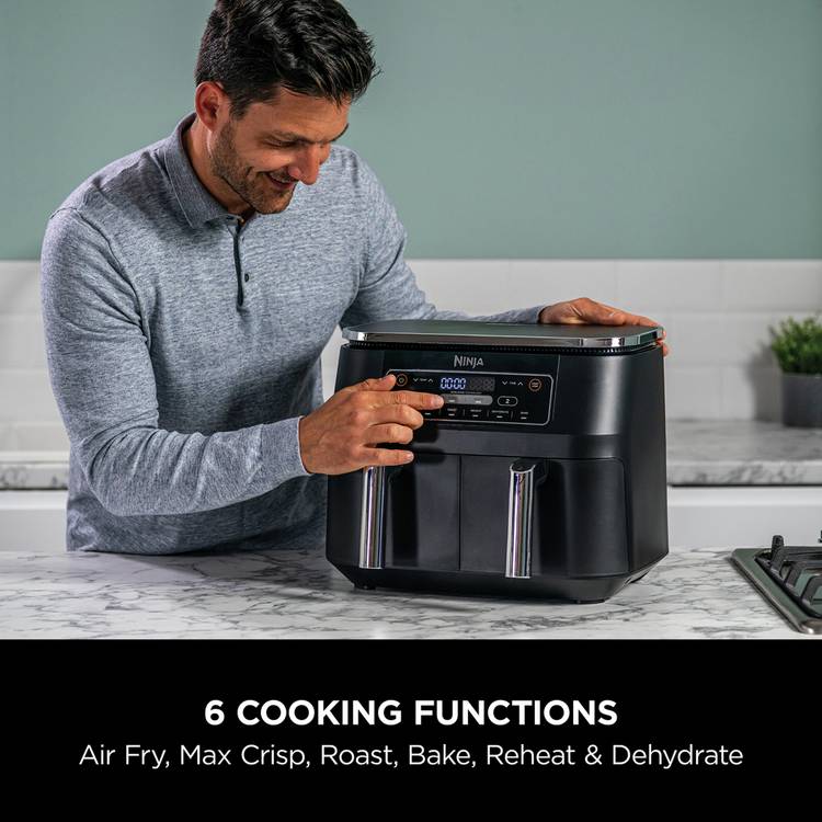 Ninja dual zone air fryer 7.6L, UK version