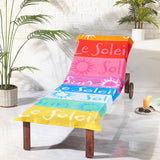 Catherine Lansfield Block Stripe Lounger Beach Towel 200x76cm - British product