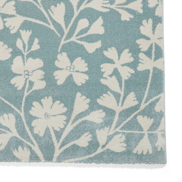 Catherine Lansfield floral blue rug 80x150cm, imported from the UK