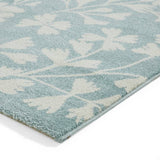 Catherine Lansfield floral blue rug 80x150cm, imported from the UK