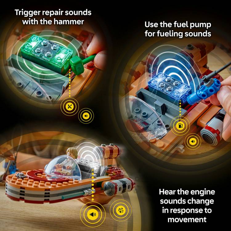 LEGO Star Wars Luke's Landspeeder building toy set 215 pieces, imported from the UK