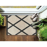 My Mat geometric short pile doormat 50x75cm, imported from the UK