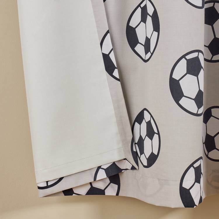 Argos Home football blackout curtain grey 168x137cm, imported from the UK