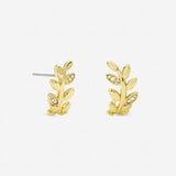 Argos Jon Richard Gold Plated Crystal Leaf Stud Earrings 15mm- Buy online at McGrocer