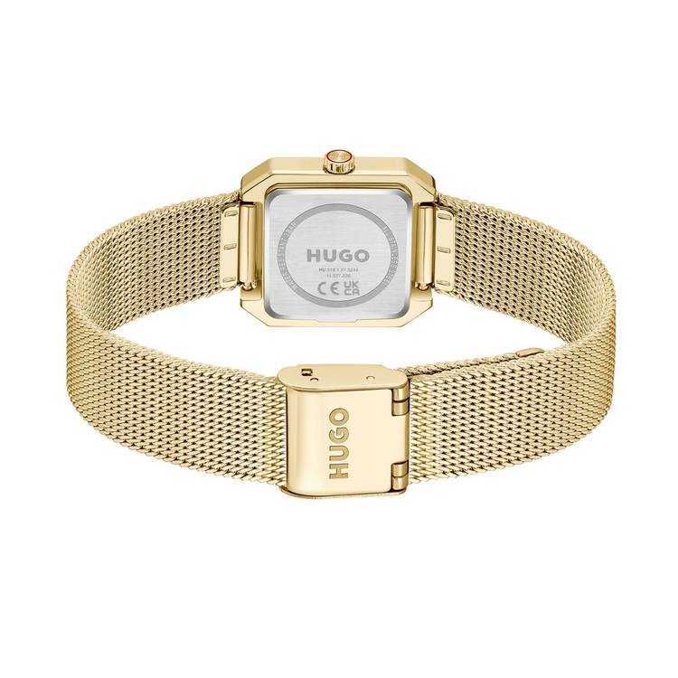 Hugo HAZEL gold mesh strap watch 24mm (British brand)