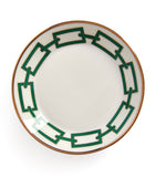 GINORI 1735 tea saucer Catene Smeraldo 13.5cm, UK version