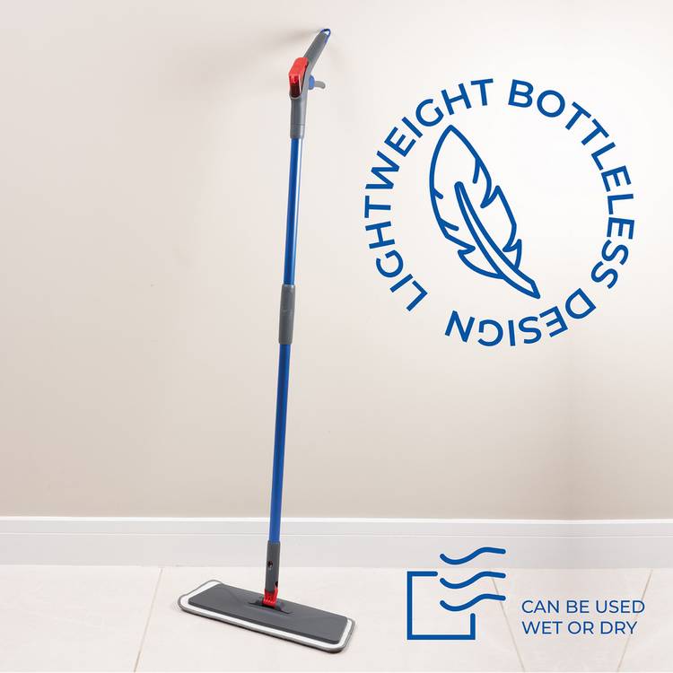 Addis spray mop with replacement head 124cm handle, imported from the UK