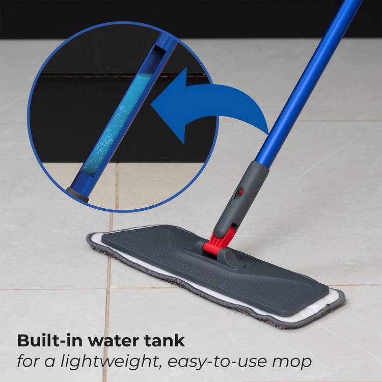 Addis spray mop with replacement head 124cm handle, imported from the UK