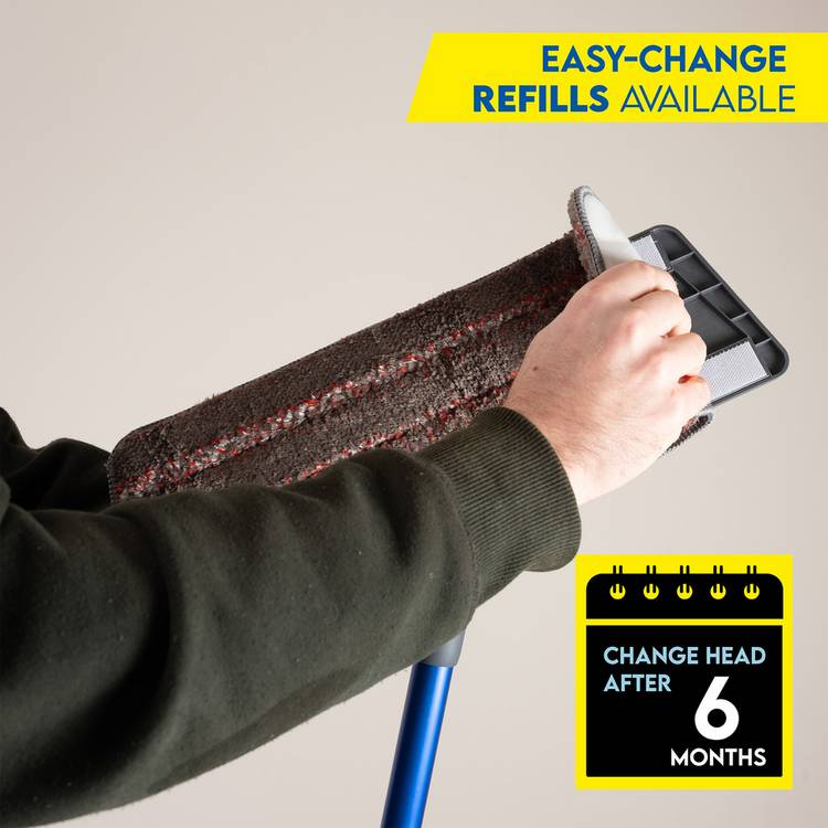 Addis spray mop with replacement head 124cm handle, imported from the UK