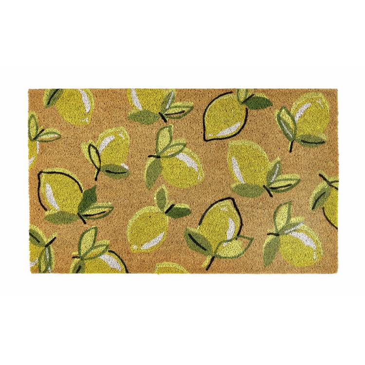 My Mat printed coir doormat lemons yellow 45x75cm - British product