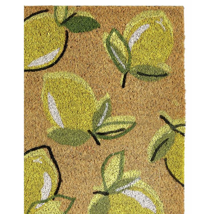 My Mat printed coir doormat lemons yellow 45x75cm - British product