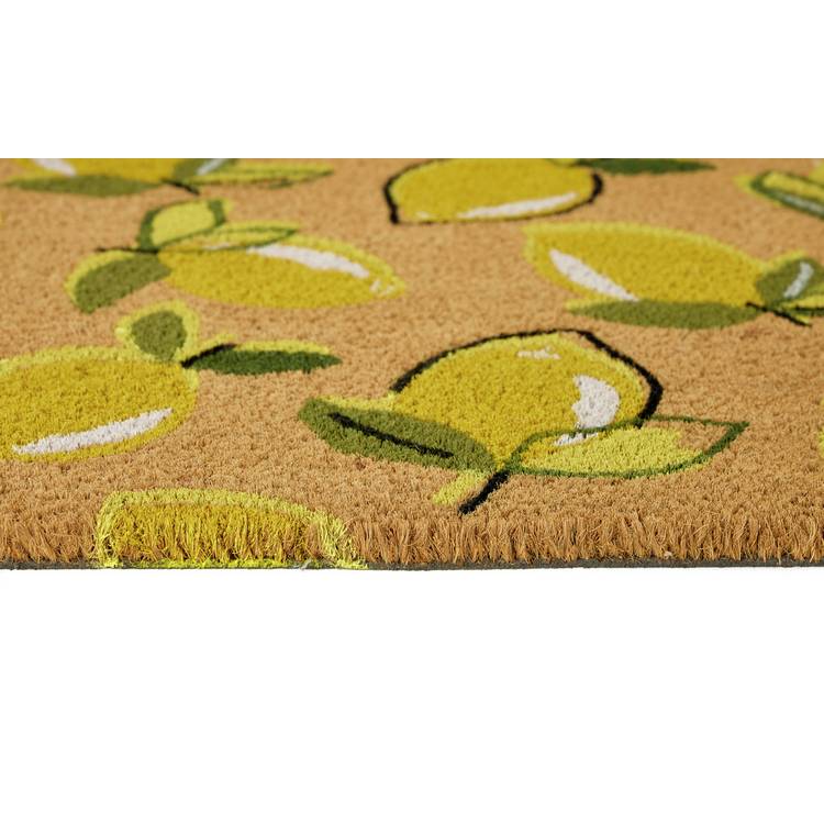 My Mat printed coir doormat lemons yellow 45x75cm - British product