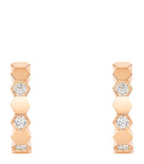 Harrods Chaumet Bee de Chaumet Rose Gold and Diamond Hoop Earrings- Buy online at McGrocer