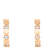 Chaumet rose gold hoop earrings with honeycomb design, UK version