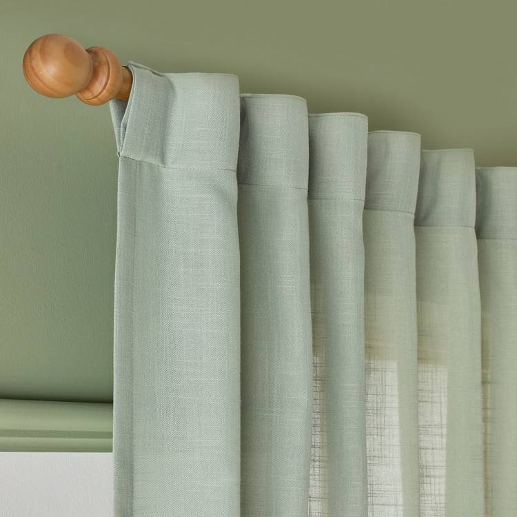 Argos Home voile curtain sage 140x137cm, imported from the UK
