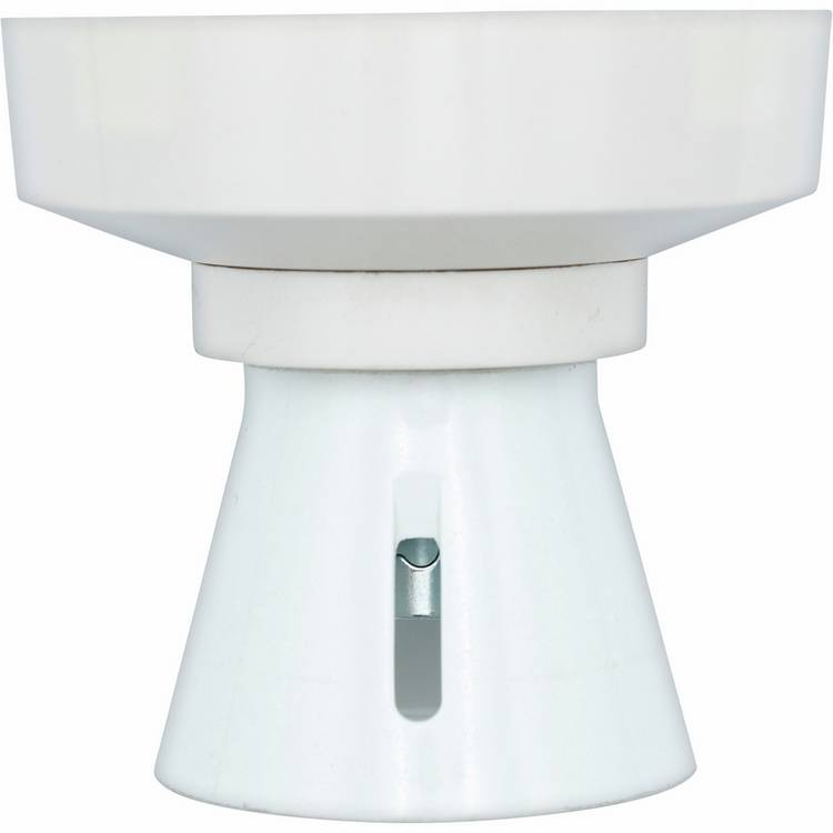 British General batten lamp holder white, imported from the UK