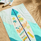 Argos Home surfboard novelty beach towel teal large (British brand)