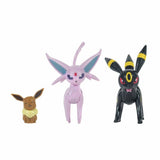 Jazwares Pokémon Select Evolution Pack Eevee Umbreon Espeon figures, imported from the UK
