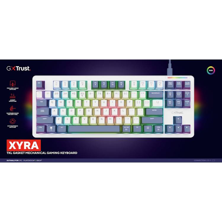 GXTrust Xyra TKL mechanical gaming keyboard, imported from the UK