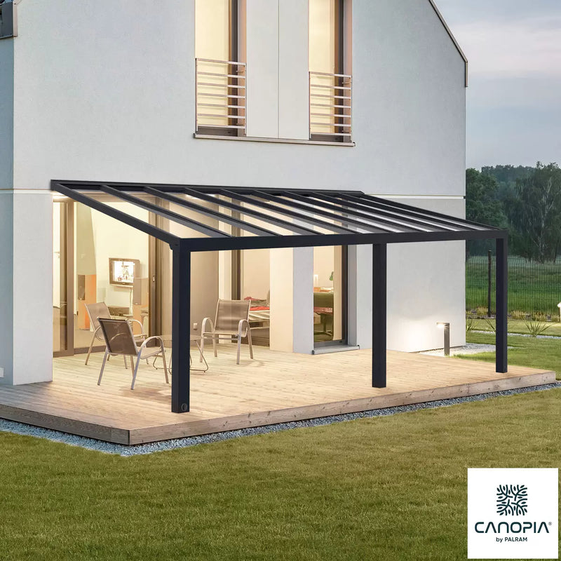 Palram Stockholm aluminium patio cover 3.4 x 6.6m, imported from the UK