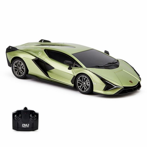 CMJ RC Lamborghini Sian Met Green car, UK version