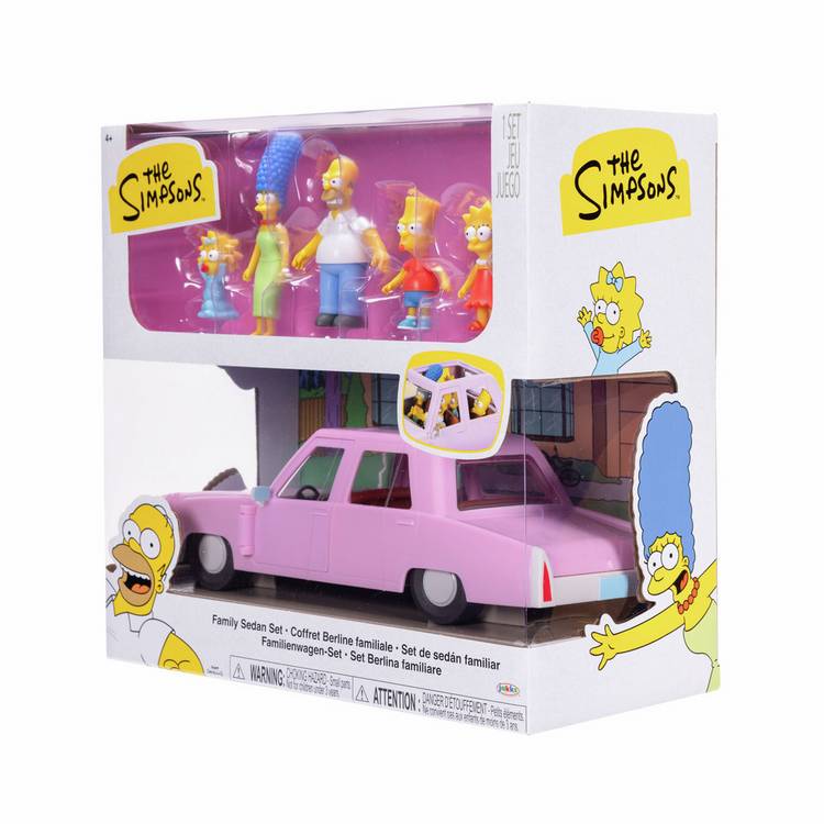 JAKKS Pacific Simpsons family sedan playset with five figures (British brand)