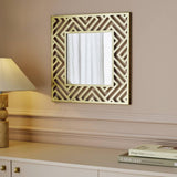 Argos Argos Home Gold Effect Metal Cut Out Square Mirror - 50x50cm- Buy online at McGrocer