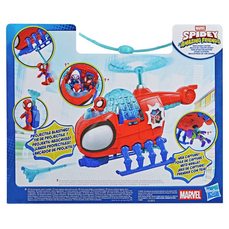Marvel Spidey Copter action figure toy vehicle, UK version