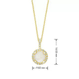 Costco Australian opal diamond pendant 14ct yellow gold - British product
