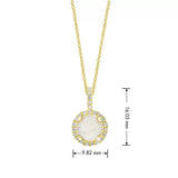Costco Australian opal diamond pendant 14ct yellow gold - British product