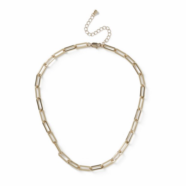 Freedom gold-tone paperlink chain necklace, UK version