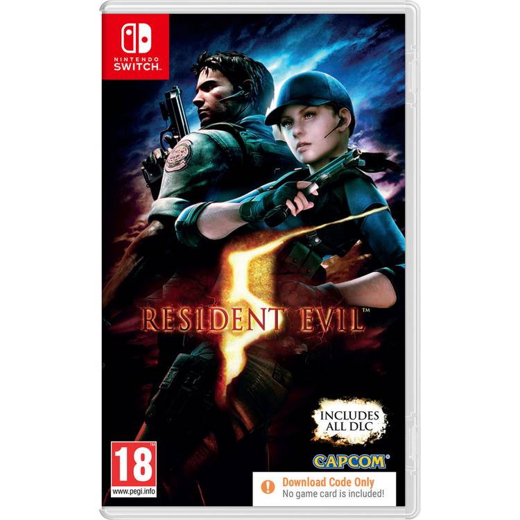 Resident Evil 5 Nintendo Switch game case - imported from the UK