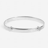 Argos Inicio Silver Christening Heart Bangle in Gift Pouch- Buy online at McGrocer