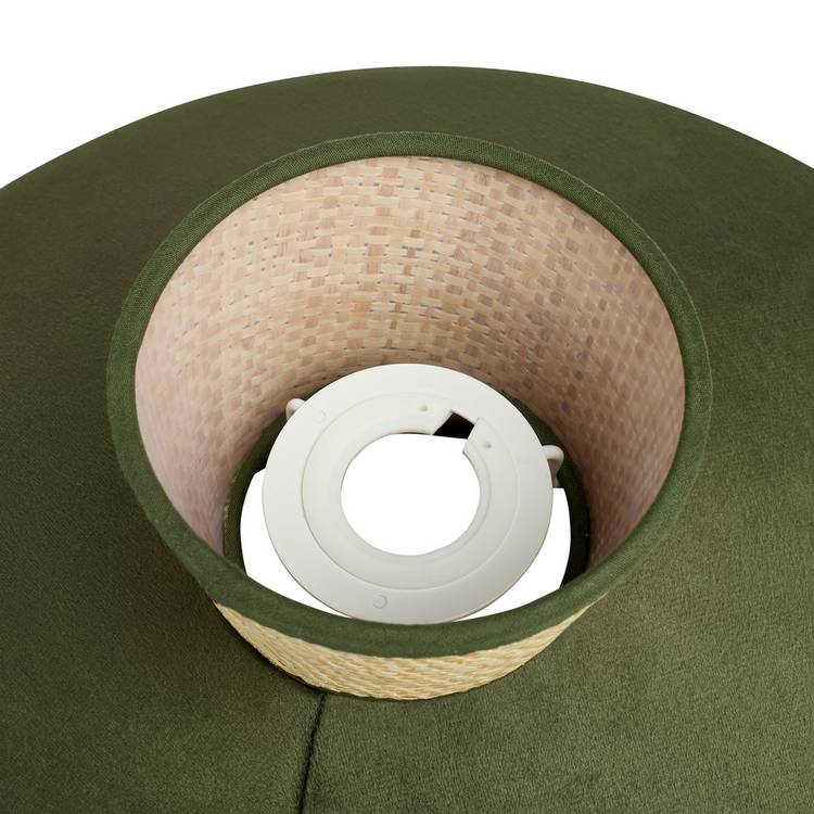 Habitat green velvet easy fit lampshade 35cm - British product