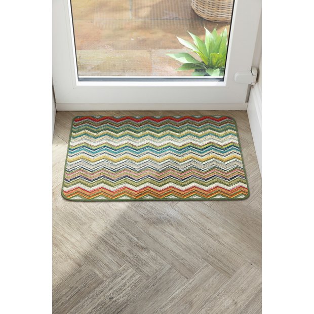 My Mat Candy Zig Zag short pile doormat 50x75cm (British brand)