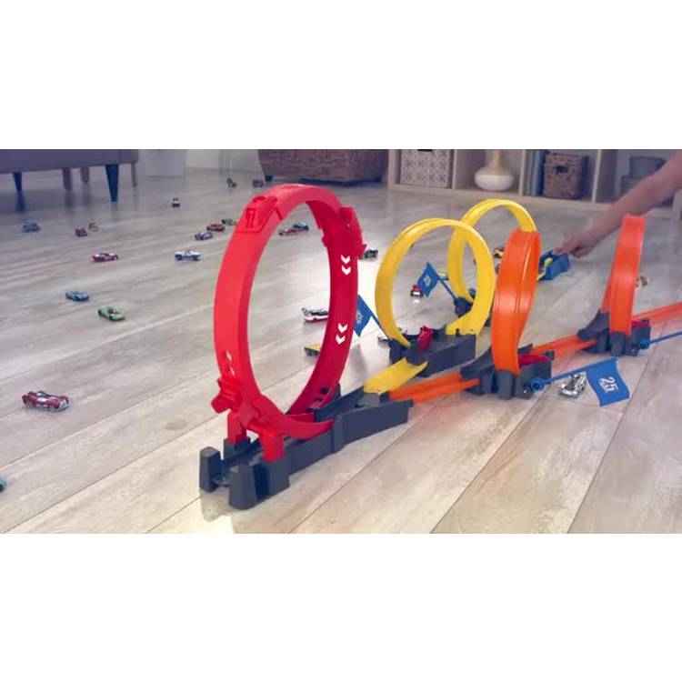 Hot Wheels Multi-Loop Race Off playset with car (British brand)