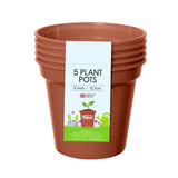 Whitefurze 12.7cm terracotta planter pot set of 5, imported from the UK