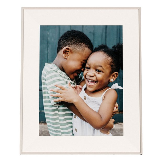 AURA Aspen 12in digital photo frame clay finish, imported from the UK