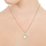 Costco Australian opal diamond pendant 14ct yellow gold - British product
