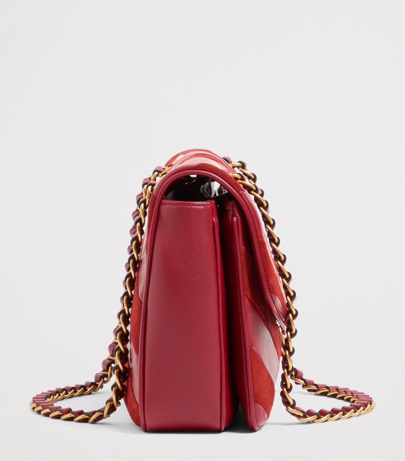 Valentino Garavani lambskin chevron Djuna shoulder bag, UK version