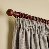 Argos Home wooden ball curtain pole 120cm walnut, UK version