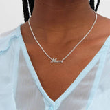 Revere silver plated mum pendant necklace, imported from the UK