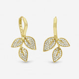Argos Jon Richard Gold Plated Cubic Zirconia Leaf Stud Earrings- Buy online at McGrocer