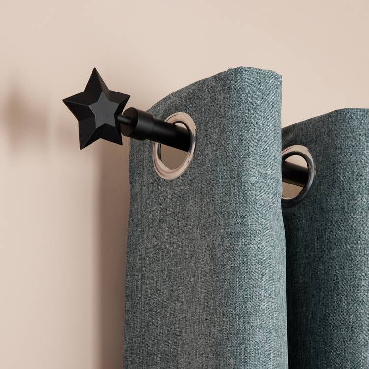 Argos Home black extendable curtain pole 120-210cm, imported from the UK