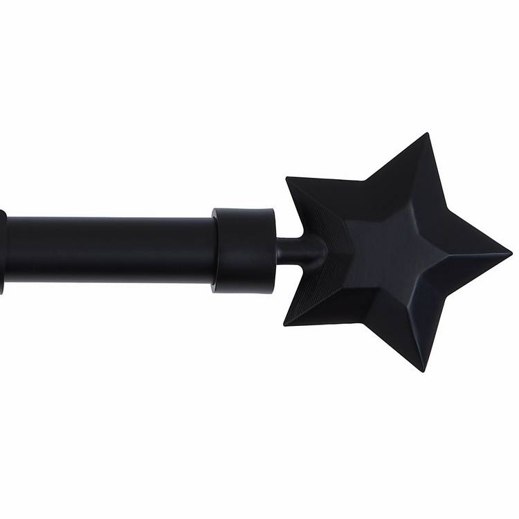 Argos Home black extendable curtain pole 120-210cm, imported from the UK