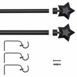 Argos Home black extendable curtain pole 120-210cm, imported from the UK